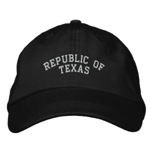 Republik Texas bestickte, anpassbare Cap Black Bestickte Baseballkappe