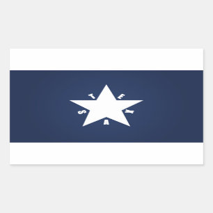 Republik Texas Rechteckiger Aufkleber