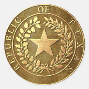 Republik Texas - Siegel Runder Aufkleber