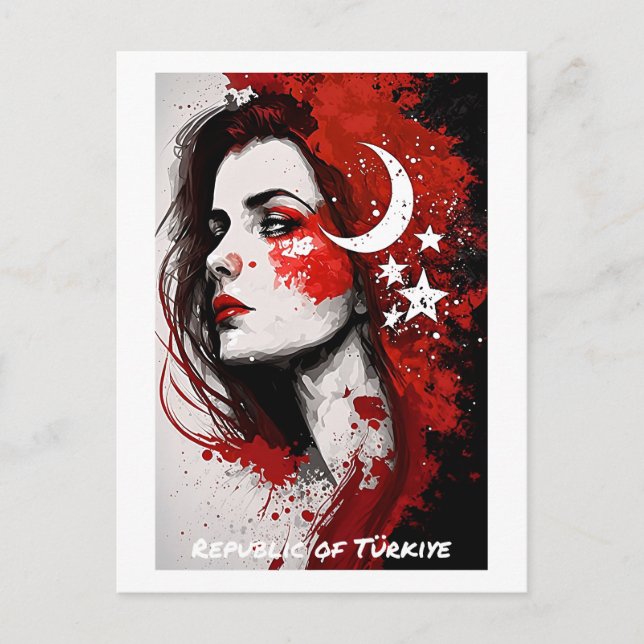Republik Türkiye Postcard - Welt der Frauen Postkarte (Vorderseite)