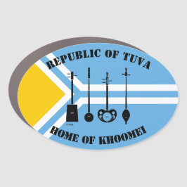 REPUBLIK TUVA mit/INSTRUMENTEN 4X6 Kfz-Magnet Auto Magnet