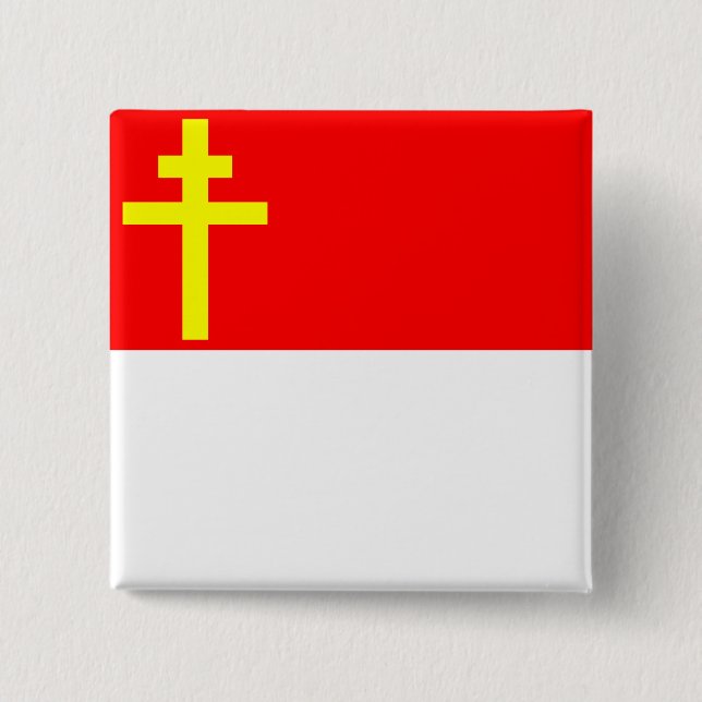 Republik von Elsass Flagge Lothringens, Frankreich Button (Vorderseite)