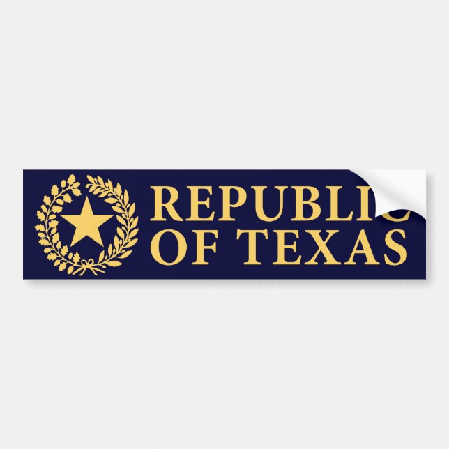 Republik von Texas-Siegel Autoaufkleber (Vorne)