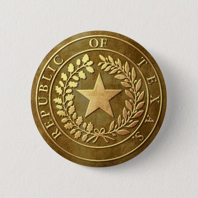 Republik von Texas-Siegel Button (Vorderseite)