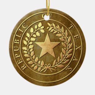 Republik von Texas-Siegel Keramik Ornament