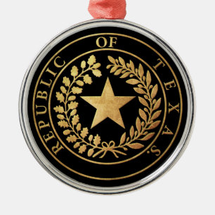 Republik von Texas-Siegel Ornament Aus Metall