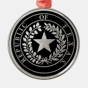Republik von Texas-Siegel Silbernes Ornament