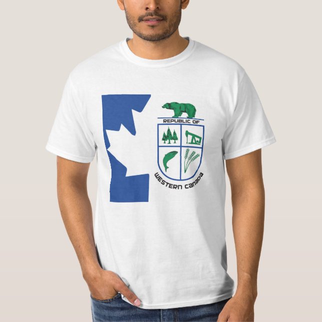 Republik von Western-Kanada-Flagge T-Shirt (Vorderseite)