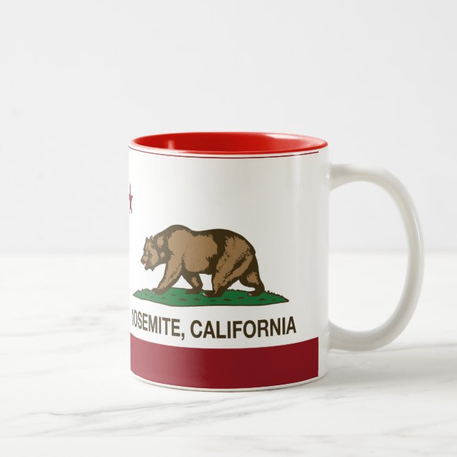 Republik Yosemite Kalifornien Zweifarbige Tasse (Rechts)