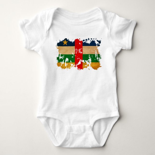Republik- Zentralafrikaflagge Baby Strampler (Vorderseite)