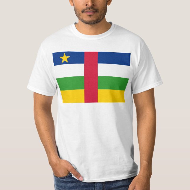 Republik- Zentralafrikaflagge CF T-Shirt (Vorderseite)