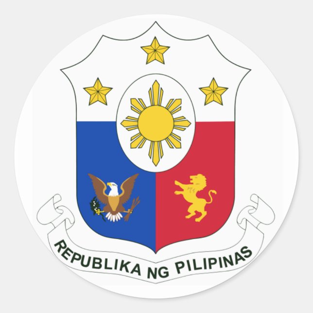 Republika ng Pilipinas (Wappen) Aufkleber (Vorderseite)