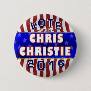 Republikaner 2016 Chris-Christie Präsidenten-Wahl Button