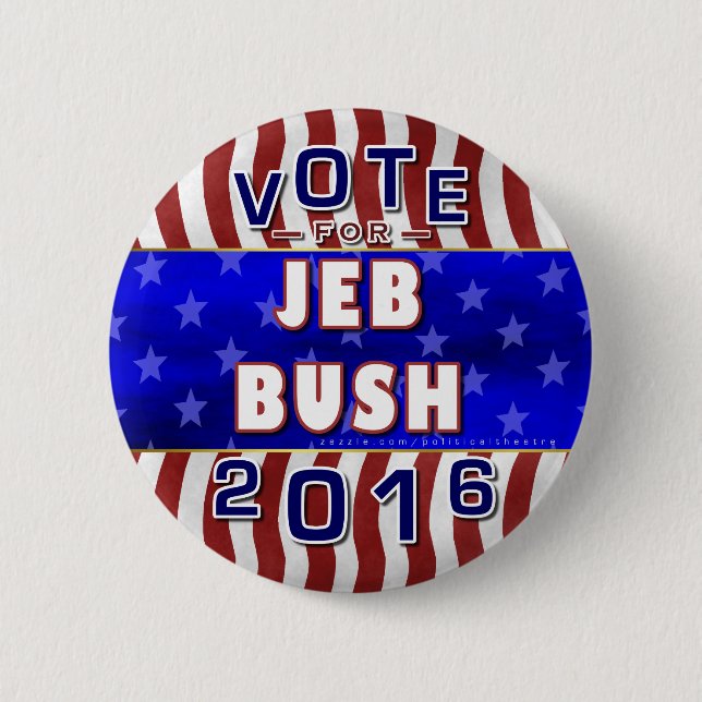 Republikaner 2016 Jeb Bush-Präsidenten-Wahl Button (Vorderseite)