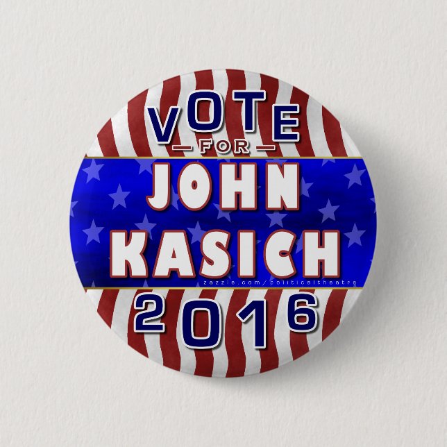 Republikaner 2016 John-Kasich Präsidenten-Wahl Button (Vorderseite)