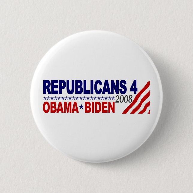 Republikaner 4 Obama Biden Button (Vorderseite)