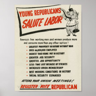 Republikaner begrüßen Arbeit Poster