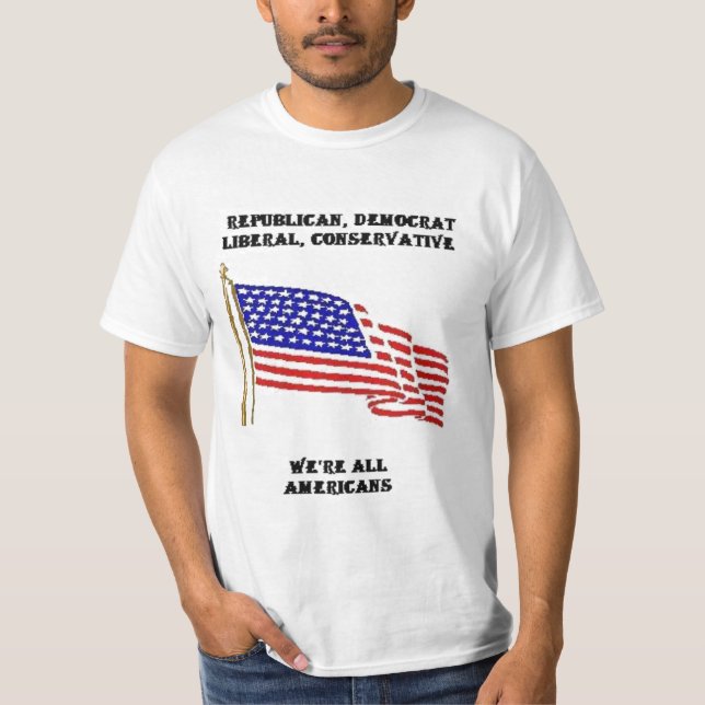 REPUBLIKANER, DEMOKRAT, LIBERALER, KONSERVATIVER, T-Shirt (Vorderseite)