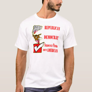 Republikaner, Demokraten, die Amerika ernsthaft ve T-Shirt