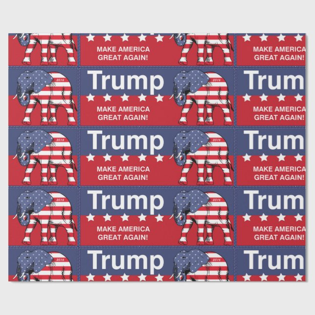 Republikaner Donald Trump 2016 Geschenkpapier (Flach)