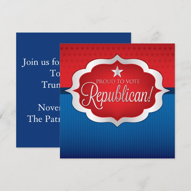 Republikaner Einladung (Vorne/Hinten)