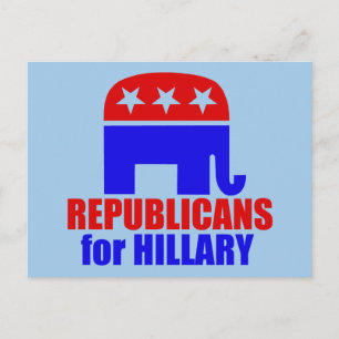 Republikaner Elephant für Hillary Clinton Postkarte