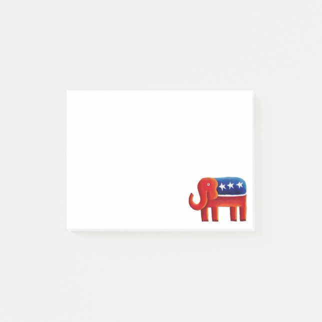 Republikaner Elephant Post-it Klebezettel (Vorderseite)