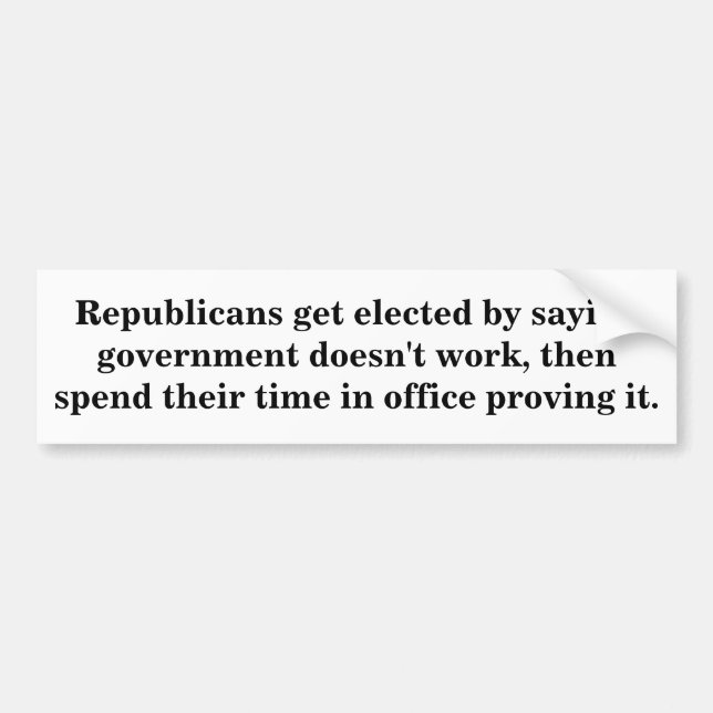 Republikaner erhalten durch Sprichwortregierung Autoaufkleber (Vorne)