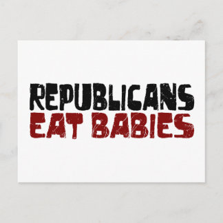 Republikaner essen Babys Postkarte