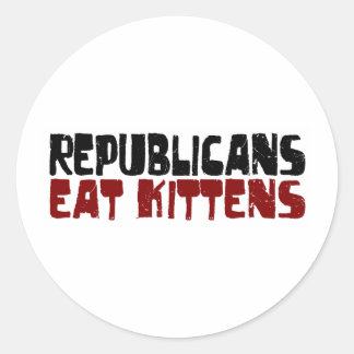 Republikaner essen Kittens Runder Aufkleber