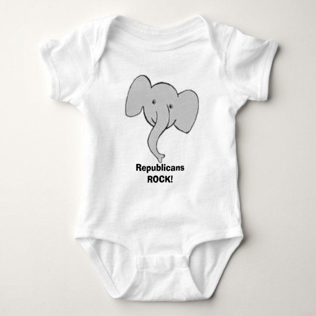 Republikaner FELSEN! Baby Strampler (Vorderseite)