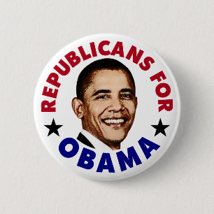 Republikaner für Barack Obama-Button Button