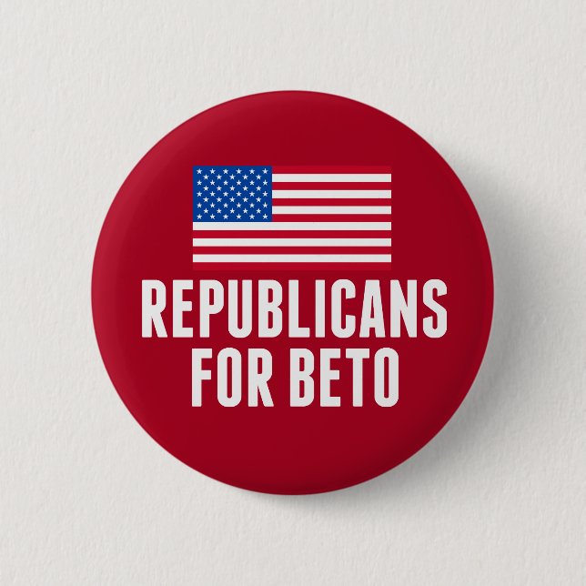 Republikaner für Beto O'Rourke 2020 Button (Vorderseite)