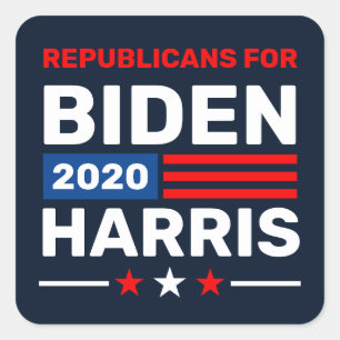 Republikaner für die Kundgebung der Kampagne Biden Quadratischer Aufkleber