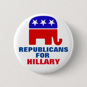 Republikaner für Hillary Clinton Button