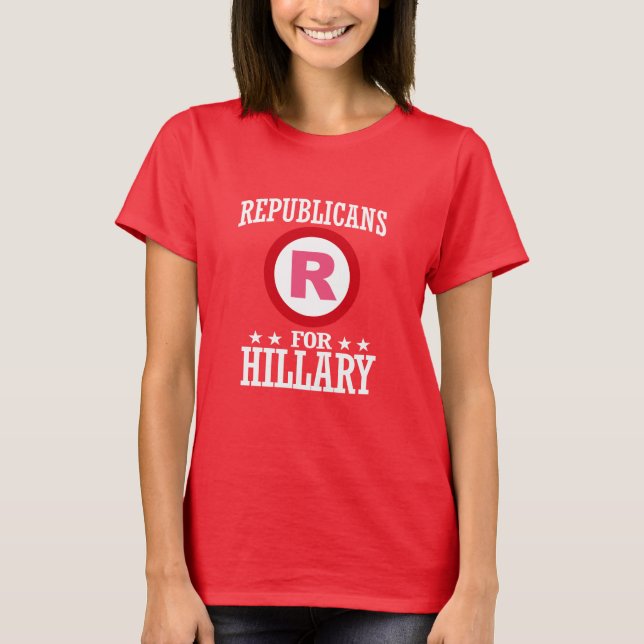REPUBLIKANER FÜR HILLARY T-Shirt (Vorderseite)