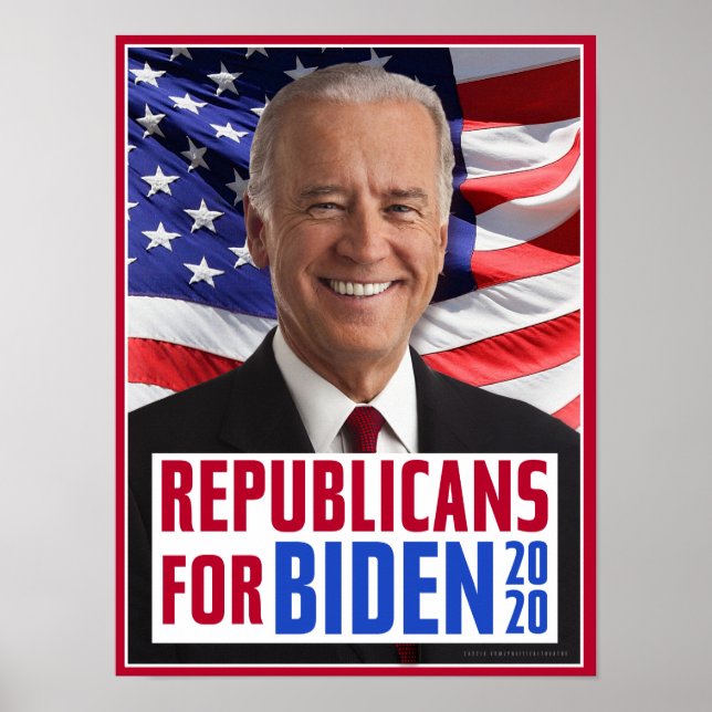 Republikaner für Joe Biden 2020 US-Präsident Foto Poster (Vorne)