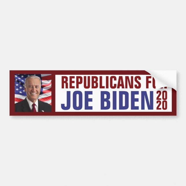 Republikaner für Joe Biden US-Präsident Foto 2020 Autoaufkleber (Vorne)