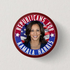 Republikaner für Kamala Harris Präsident Foto 2024 Button