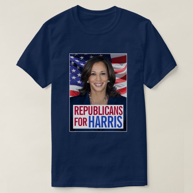 Republikaner für Kamala Harris Präsident Foto 2024 T-Shirt (Design vorne)