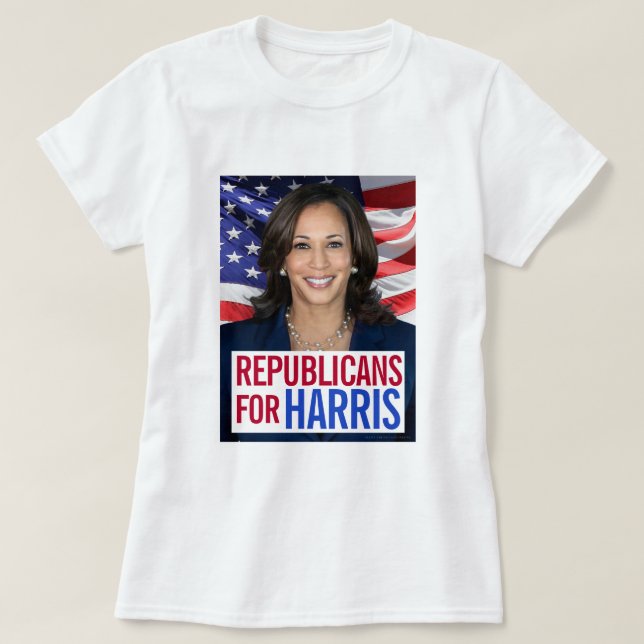 Republikaner für Kamala Harris Präsident Foto 2024 T-Shirt (Design vorne)