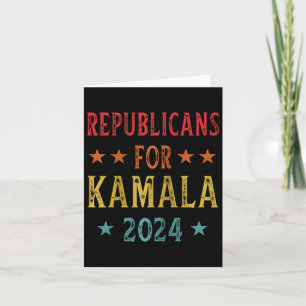 Republikaner für Kamala Harris W Waltz 2024 Raglan Karte