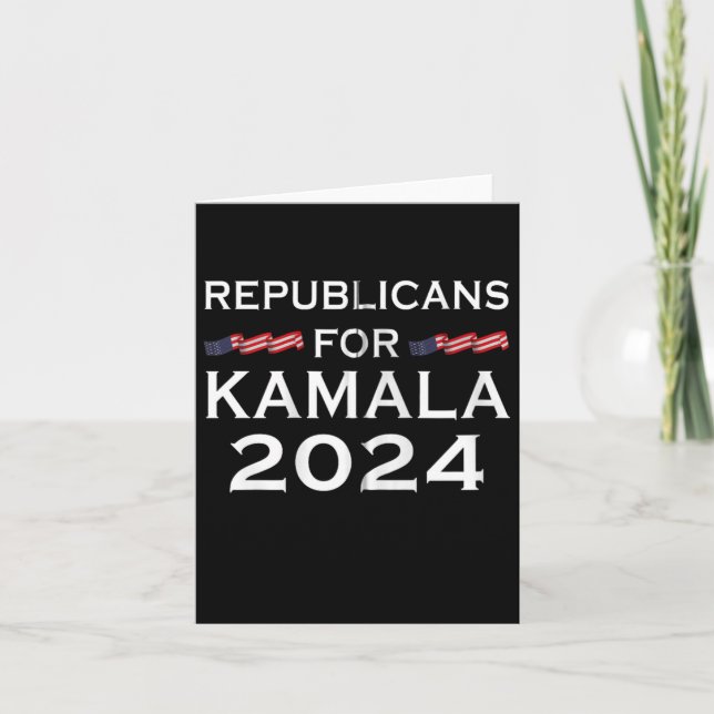 Republikaner für Kamala Harris W Waltz 2024 Zip Ho Karte (Vorderseite)