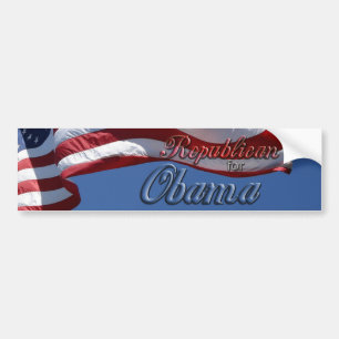 Republikaner für Obama Autoaufkleber