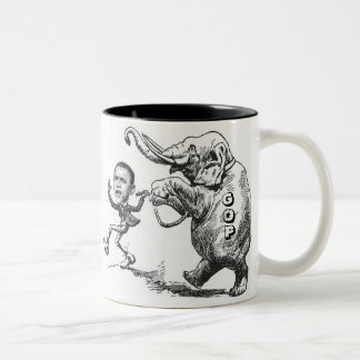 Republikaner für OBAMA-Tasse Zweifarbige Tasse