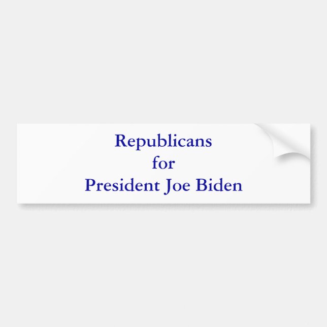 Republikaner für Präsidenten Joe Biden Autoaufkleber (Vorne)