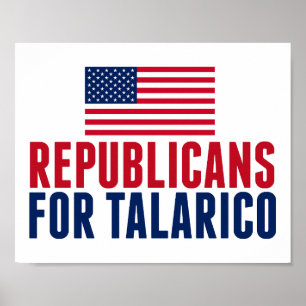 Republikaner für Talarico 2026 Senatswahl Poster
