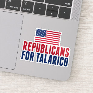 Republikaner für Talarico 2026 Wahl Laptop Aufkleber