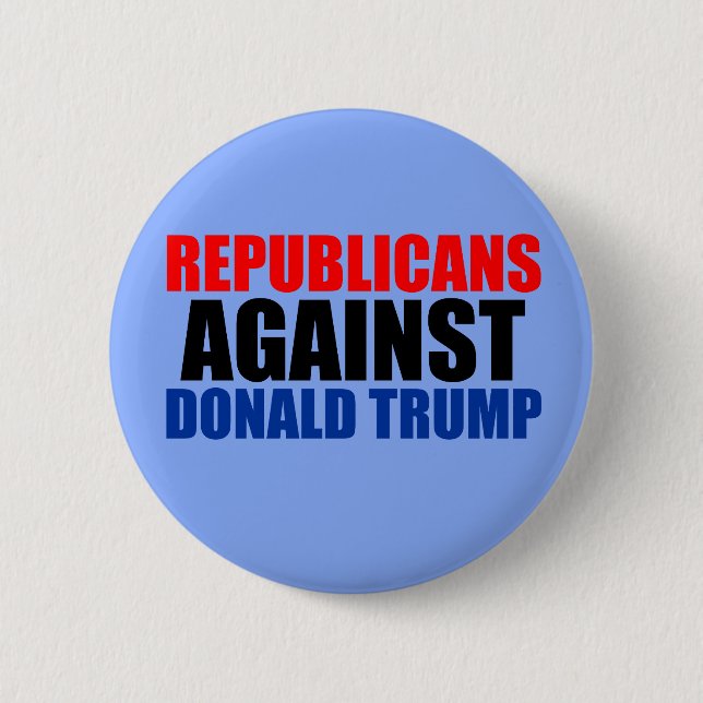 Republikaner gegen Donald Trump Button (Vorderseite)