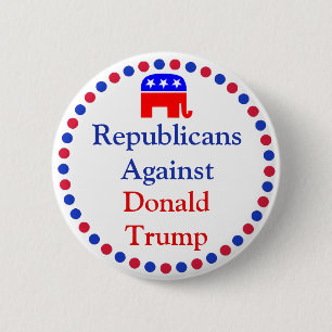 Republikaner gegen Donald Trump Button